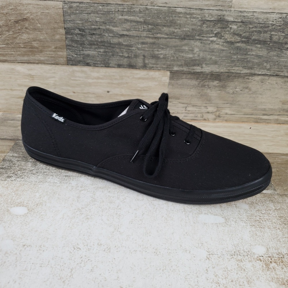 Keds Champion Originals Womens Shoes Sz 13 Black Canvas Low Top Lace Up Sneakers